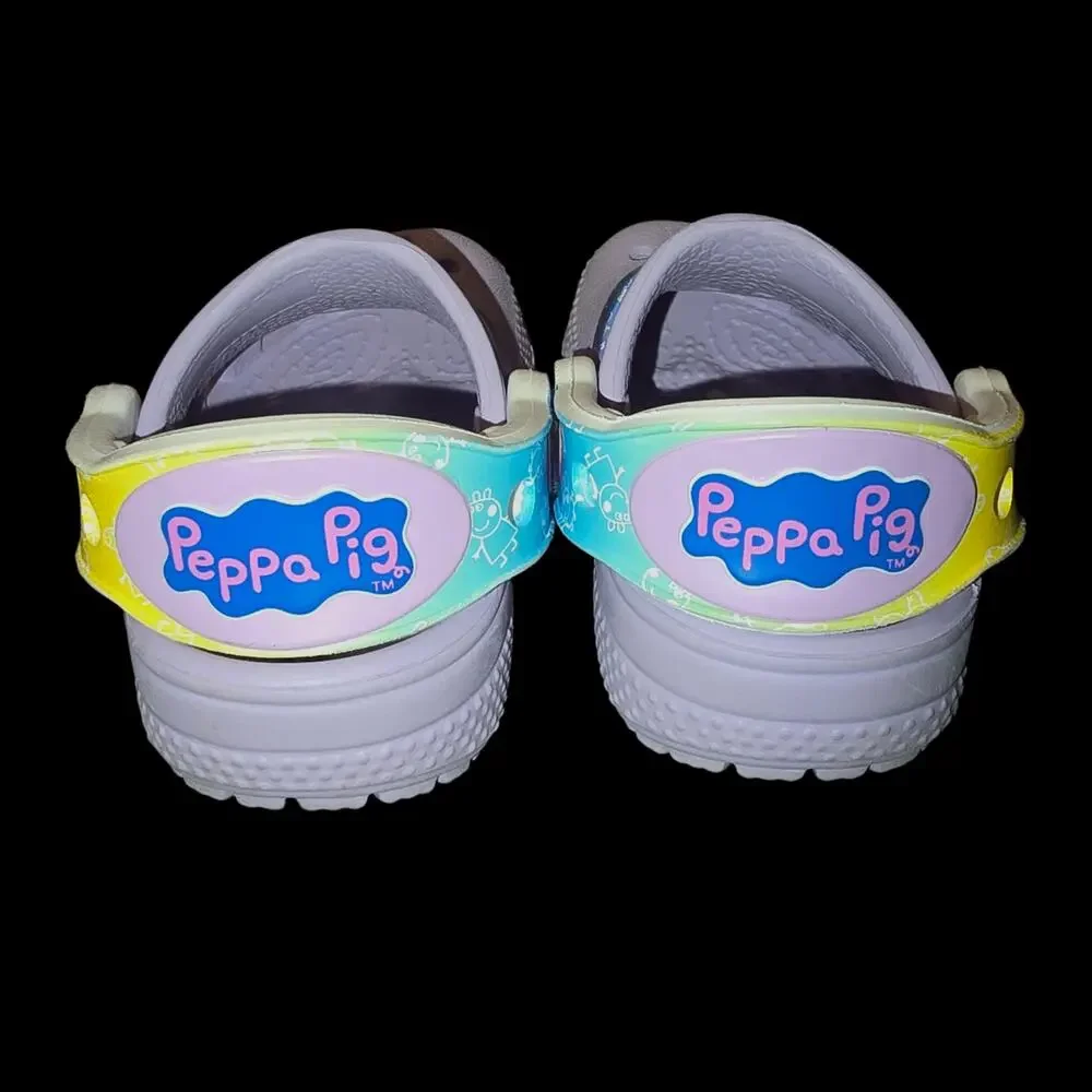 Crocs Baby Classic Peppa Pig slip on Clogs Purple, Size C4